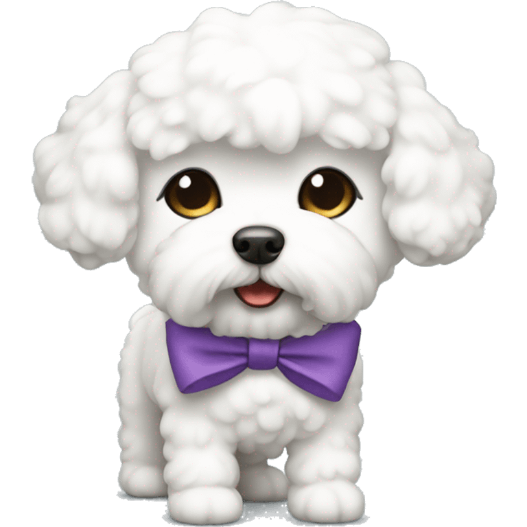 Bichon with a bow  emoji