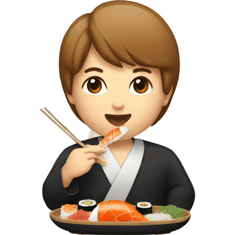 Eating sushi emoji