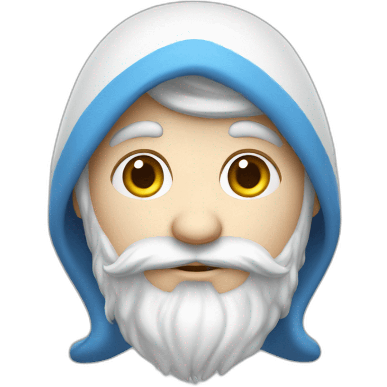 Cute smurf Ukrainian white male emoji