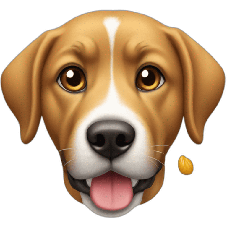 Un chien qui boit du coca emoji