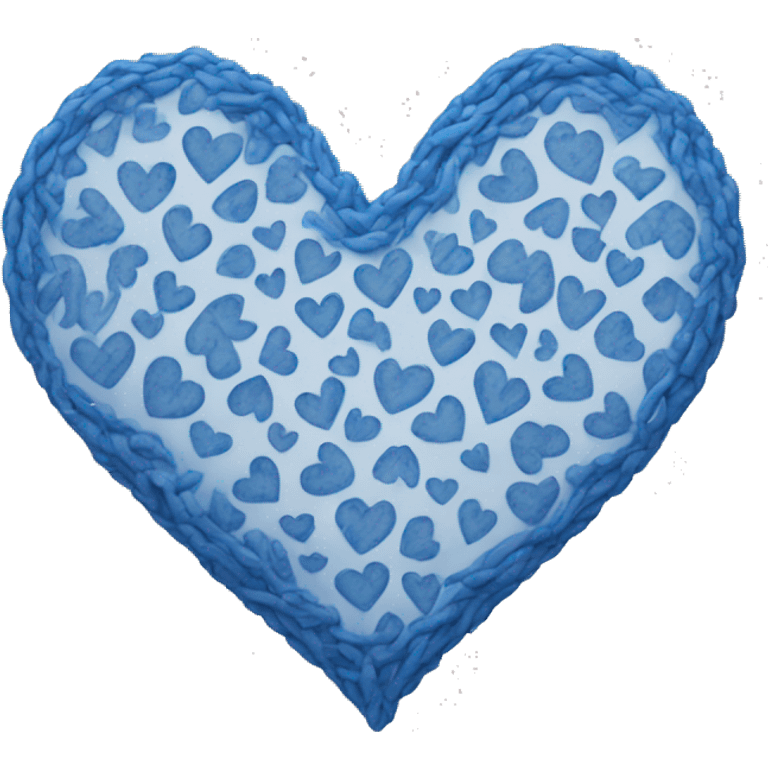 Heart in blue and white  emoji