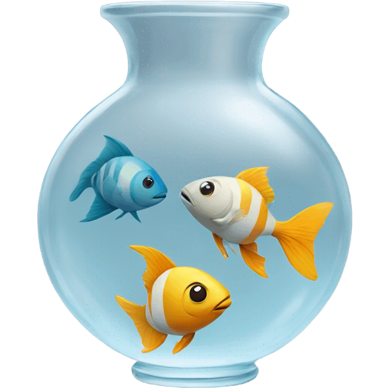 fishes in a clear vase  emoji