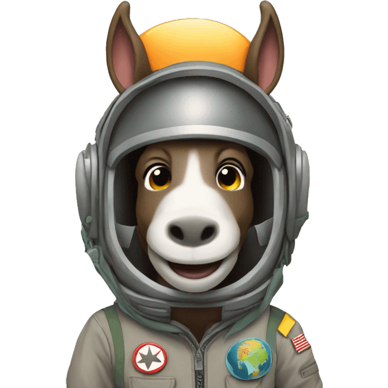 Donkey in a flight suit emoji