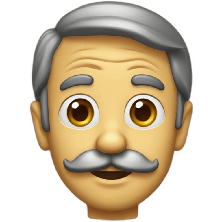 old Pinocchio with mustache emoji