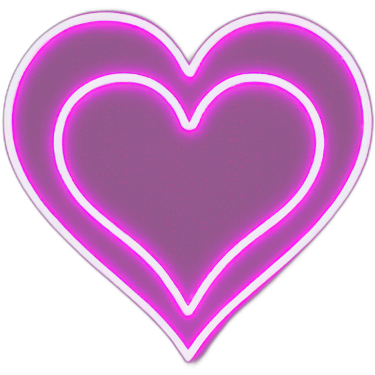 neon sign heart outline emoji