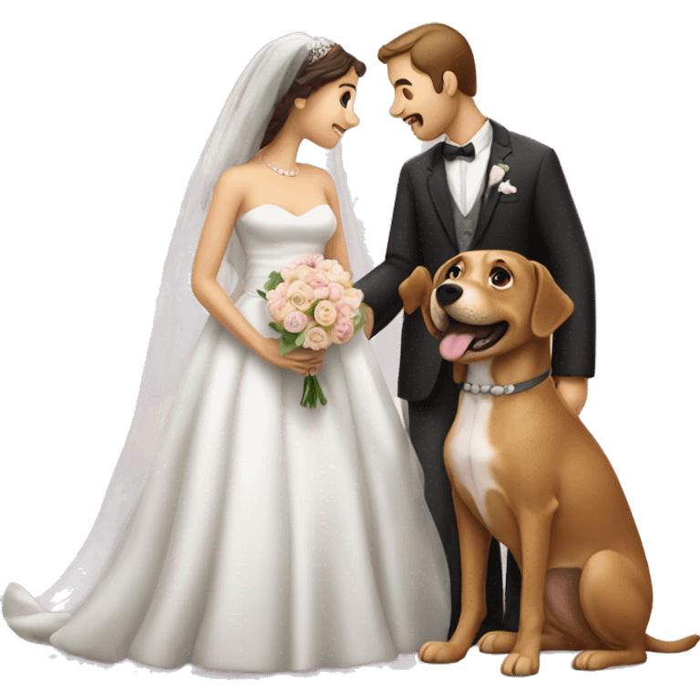 a dog geting married emoji