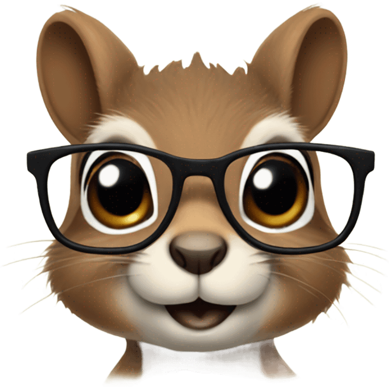 squirrel with glasses emoji