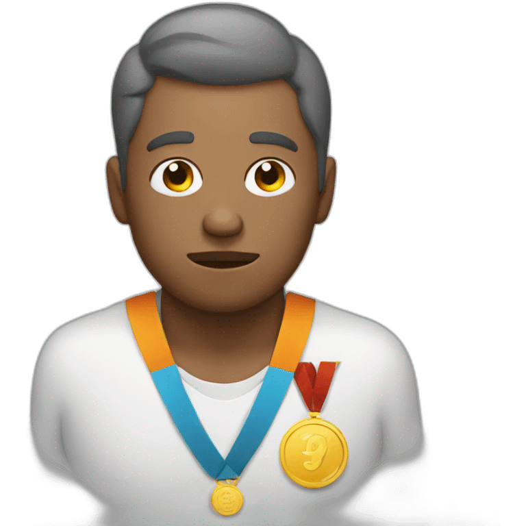 Sleepy man with medal emoji