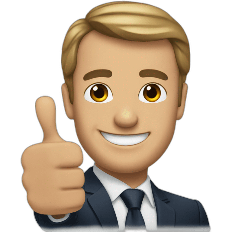 Macron thumbs up emoji