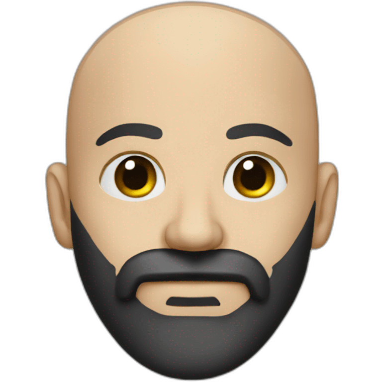 bald man with black beard, doing disk jokey emoji