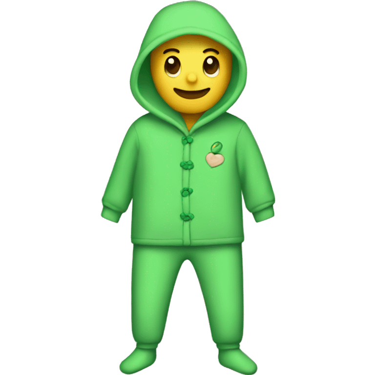 Green thermal pajamas emoji