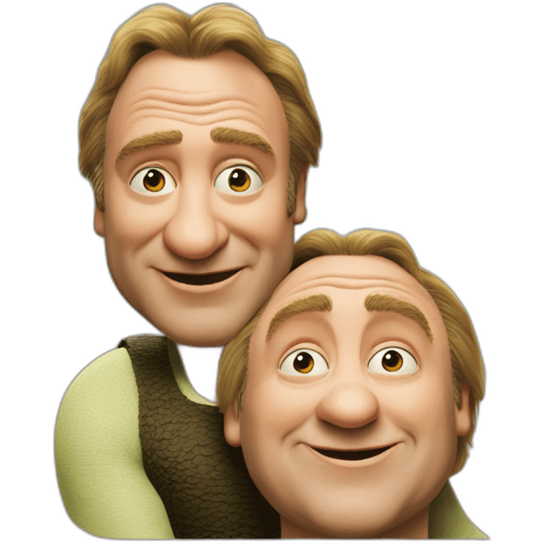 Shrek kiss Gérard Depardieu emoji