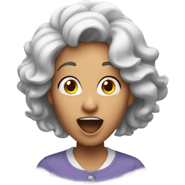 Crazy woman who is excited emoji