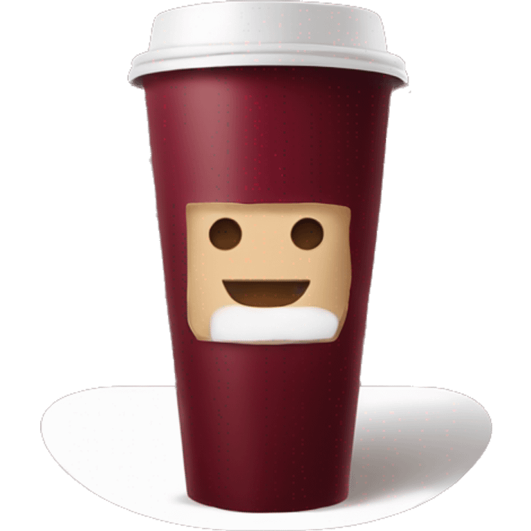 burgundy TAKEAWAY coffee emoji