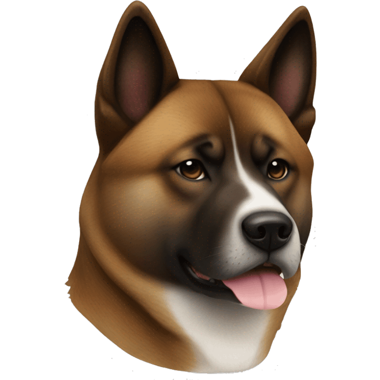 Brown Fully Brindle Akita Inu skinny without white emoji