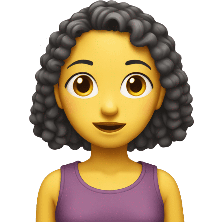 yellow round girly curious  emoji