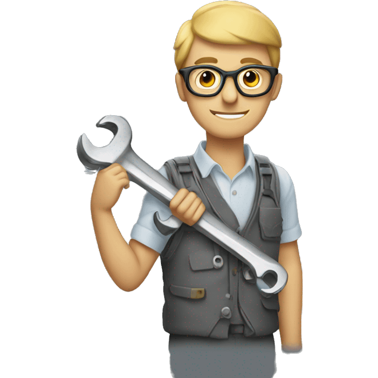 Nerd with spanner  emoji