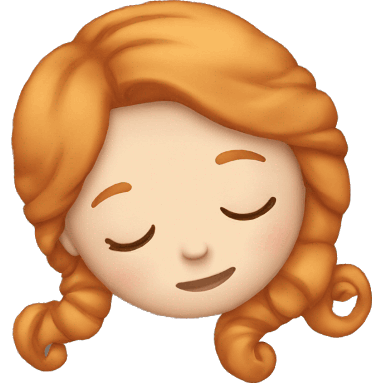 Ginger pretty girl sleepingemoji emoji