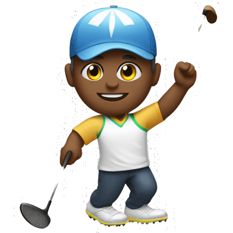 summer olympics boy golfing emoji