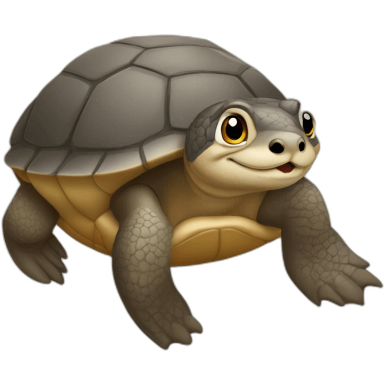 Tortue avec une loutre emoji