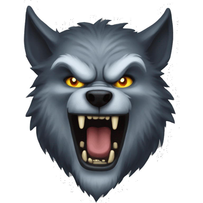 Full moon werewolf emoji