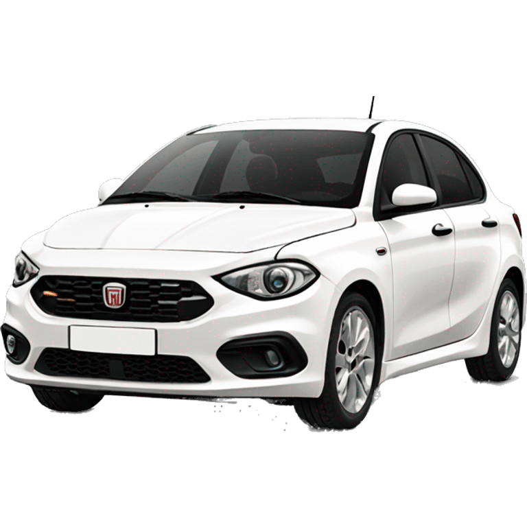 fiat tipo white sedan emoji