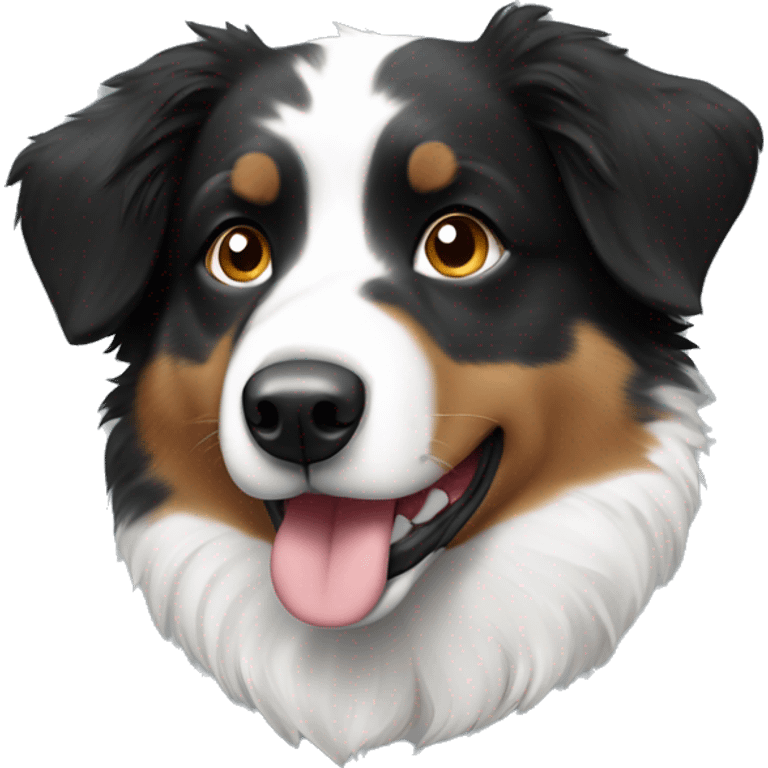 Black and white Australian shepherd emoji