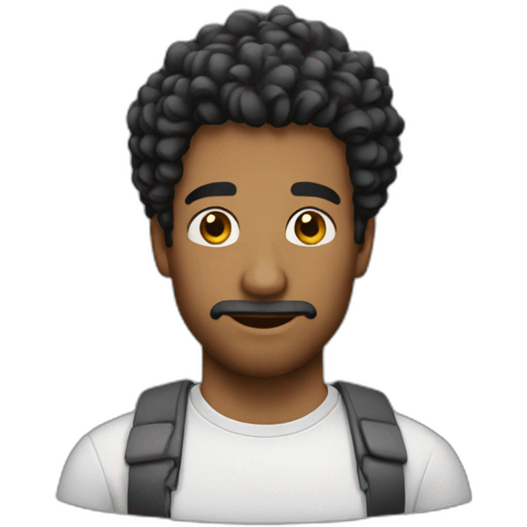 Hombre pelo rizado emoji