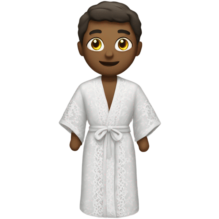 White lace robe emoji