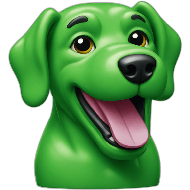 Jeff Koons green dog emoji