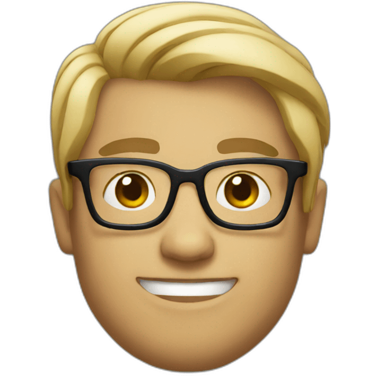 bold nerd with glasses emoji