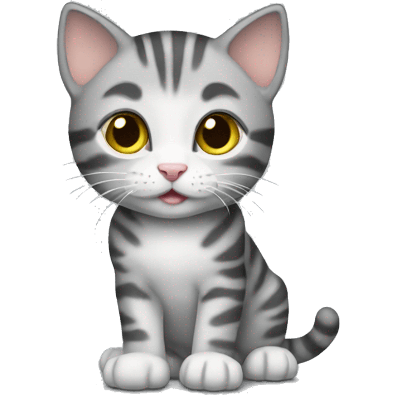 Gray tabby kitten  emoji