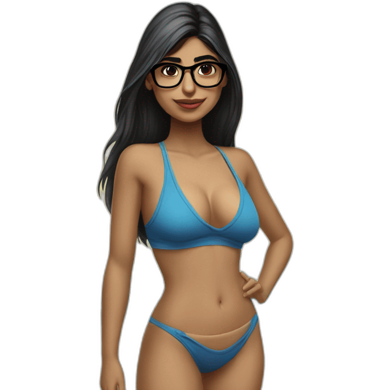 nudiest mia khalifa standing on the beach dressing emoji