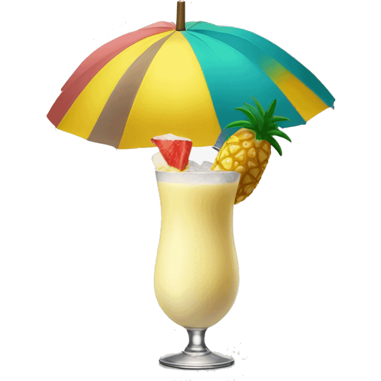 Pina colada with an umbrella  emoji