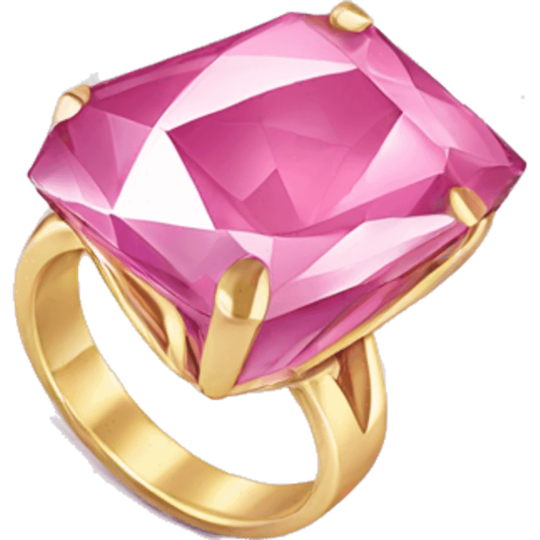 Pink diamond ring emoji