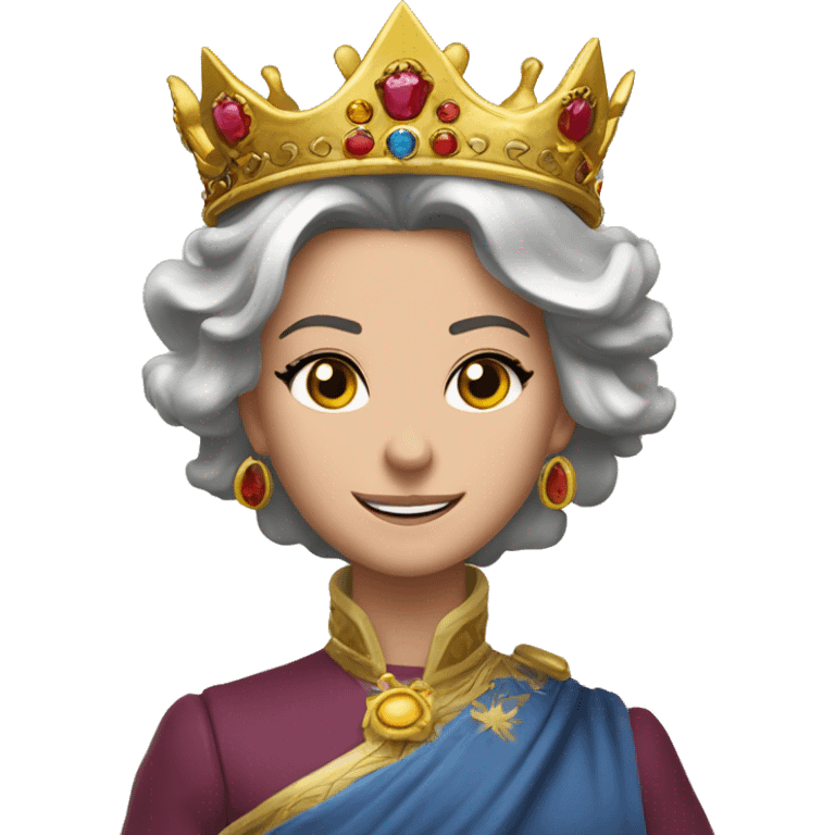 Una leon  fuerte rugiendo ,  alegre y elegante de pcon corona de brillo de Reyna  emoji