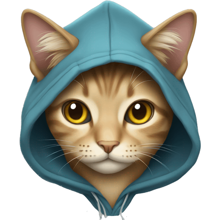 cat wearing a hoodie  emoji