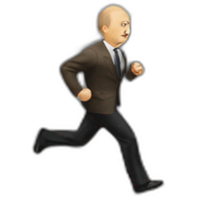 Putin running on the street emoji