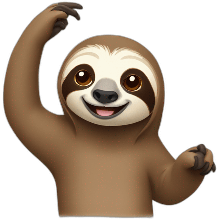 sloth with italian hand gesture emoji