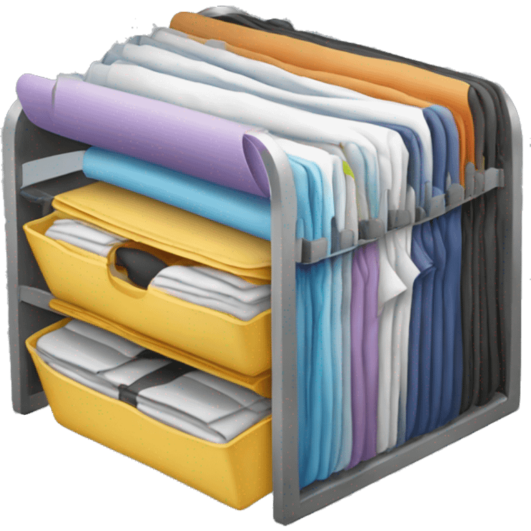 expanding file organizer with clothes emoji