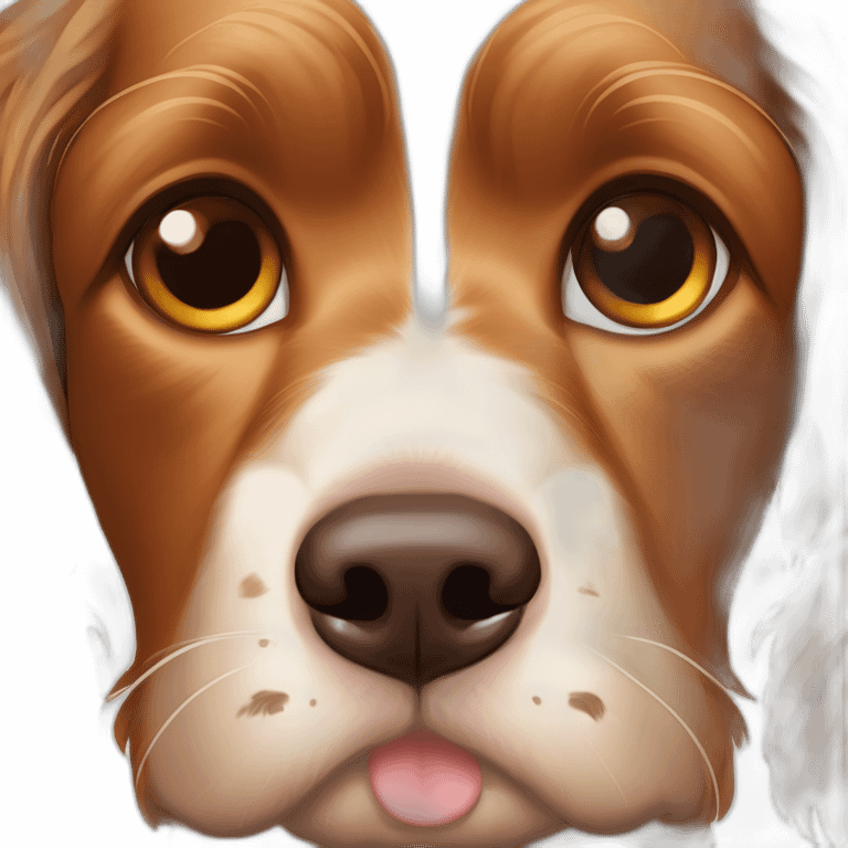 Cachorro Cocker spaniel marrom dormindo olhos fechados emoji