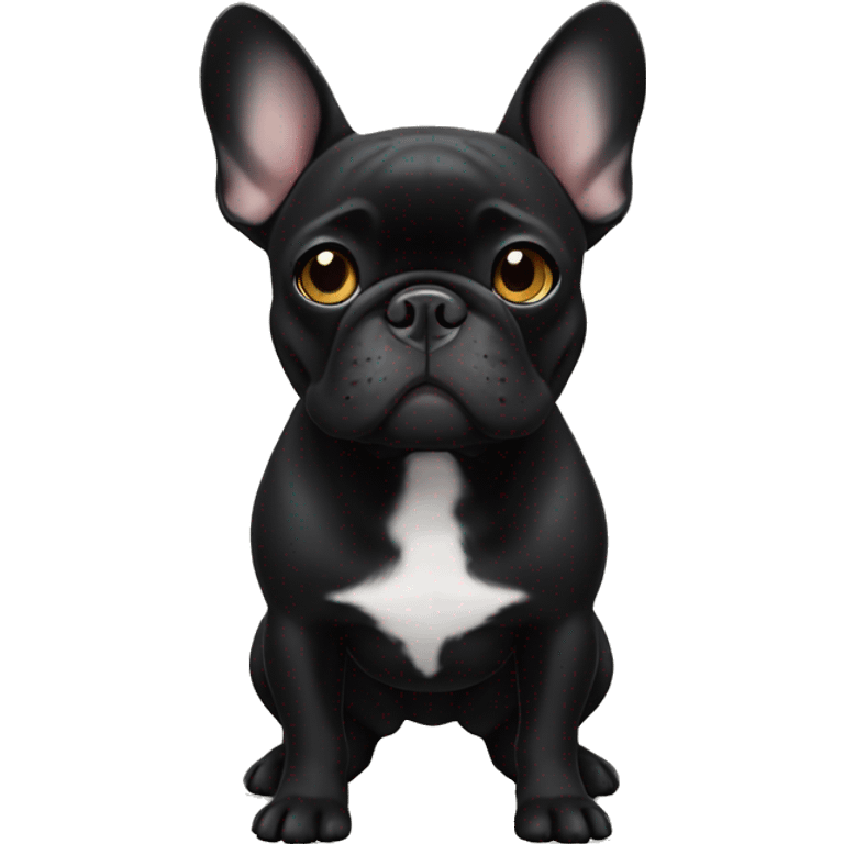 Black French bulldog emoji