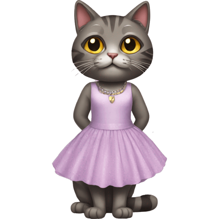 cat wearing a dress emoji