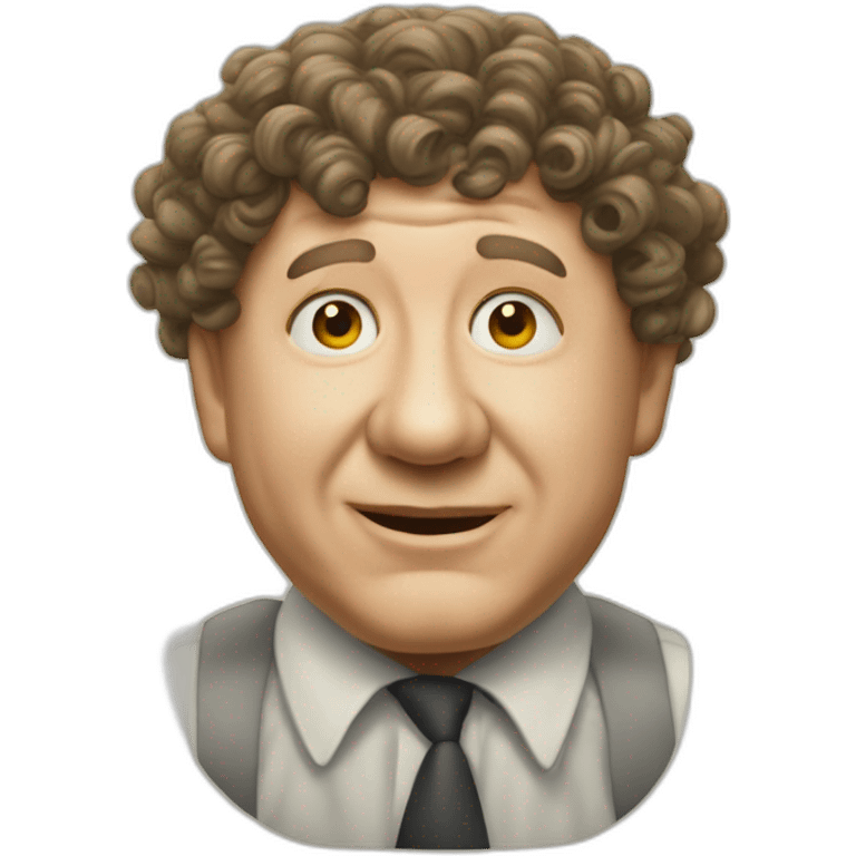 Curly Howard of the three stooges emoji