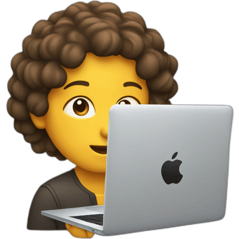 Person working on macbook emoji