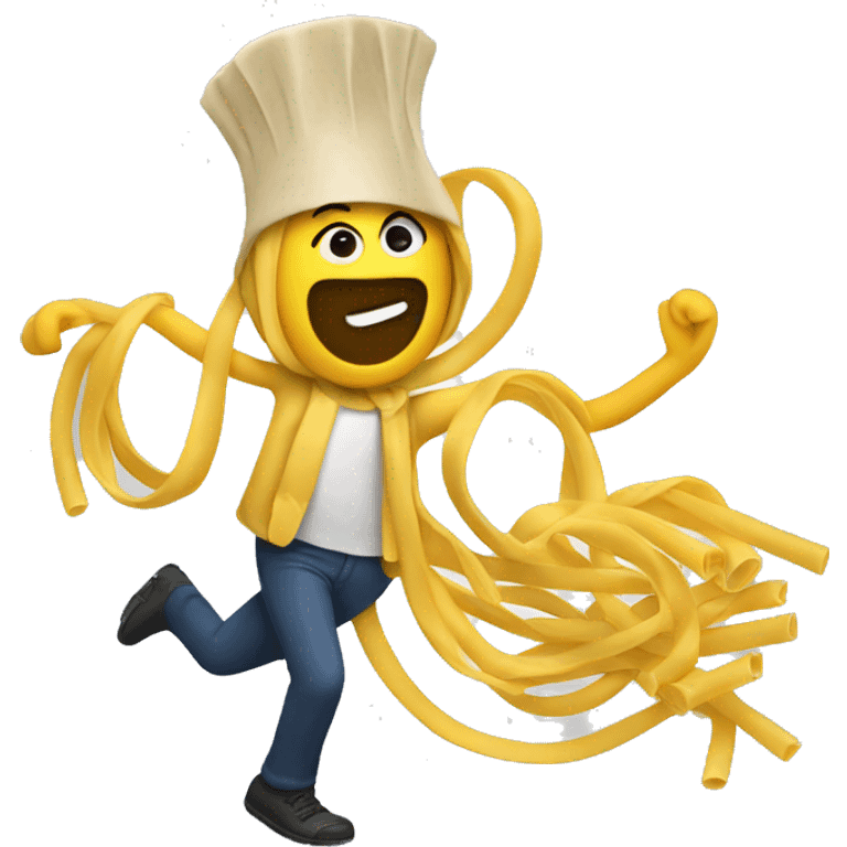 a pasta noodle dancing emoji