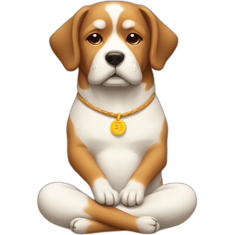 meditating dog emoji