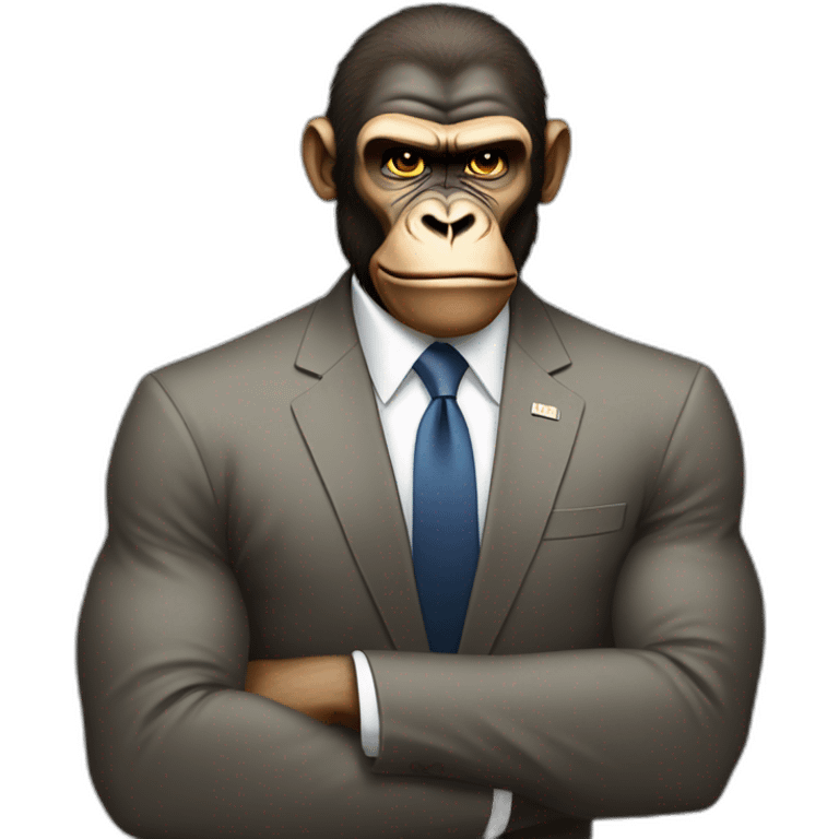 Buff Gorilla chilling with Barack Obama emoji