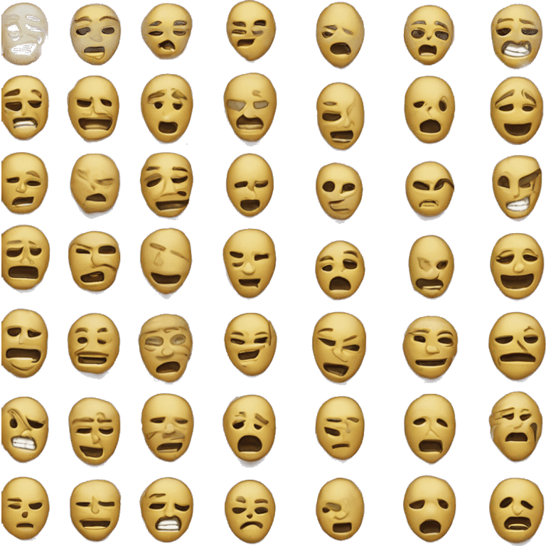 the mask of tragedy and the mask of comedy emoji