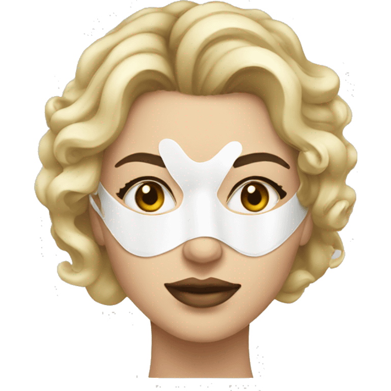 woman with cosmetologic mask on the face emoji